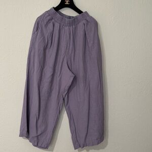 Pigment Purple Wide-Leg Pants pockets Size M